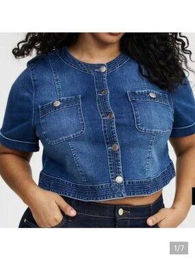 🆕️💙 DENIM / JEAN BOLERO JACKET ' SHORT SLEEVE💙